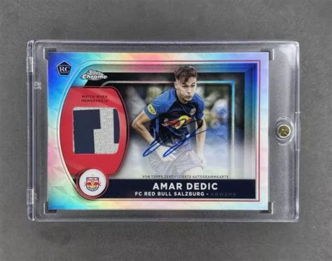 2023 TOPPS CHROM RB Salzburg Amar Dedic RC Auf Karte Auto Streichholz