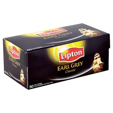 Lipton Earl Grey Classic Flavoured Black Tea 50 Tea Bags 75 G Tesco