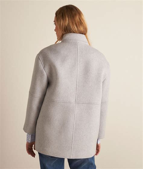 Manteau Court En Laine Bleu Ciel Lamia Femme Maison 123