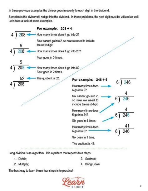 Long Division Grades 3 6 Free Pdf Download Learn Bright