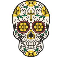 Autocollant Femme Tattoo Calavera Ref STKDM11 GT Stickers