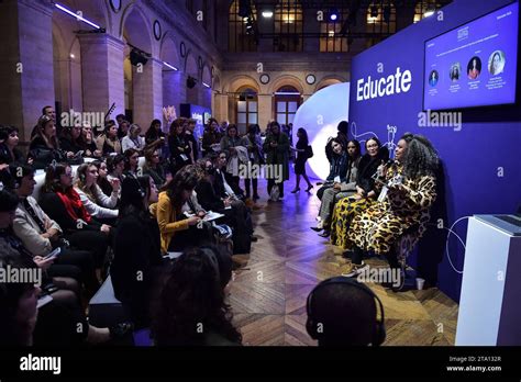 Paris France 28th Nov 2023 Spectators Attend The Women S Forum