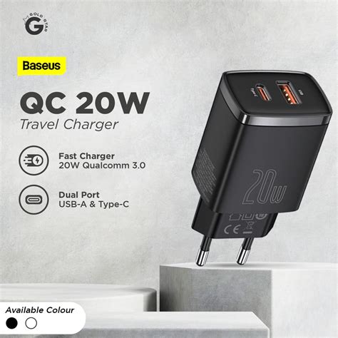 Jual Baseus Kepala Charger Quick Charger 20W USB Type C Fast