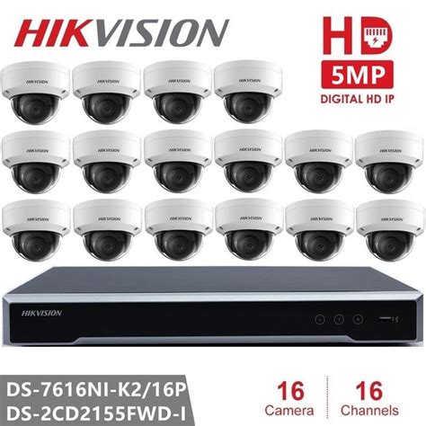 Hikvision Video Surveillance Kit CCTV System 16 Channel PoE NVR 16PCS