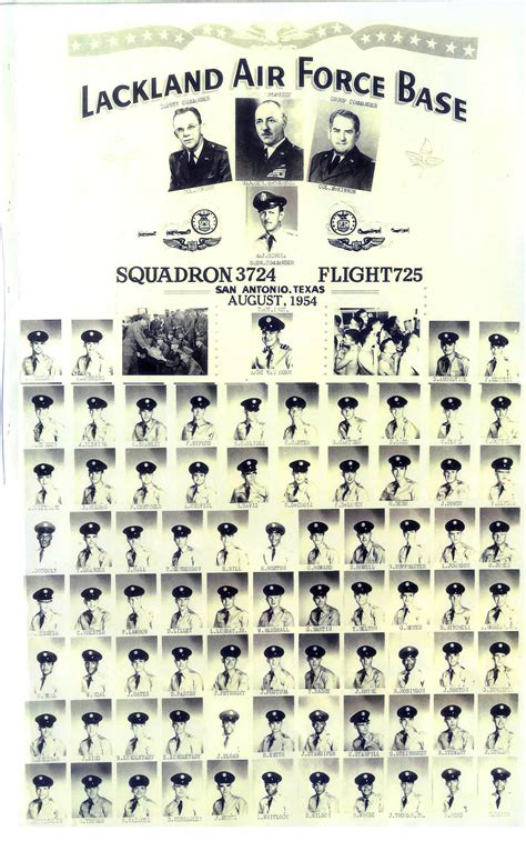 1950 59 Lackland Afb Tx 1954 Lackland Afb Squadron 3724 Flight 725 The Military Yearbook