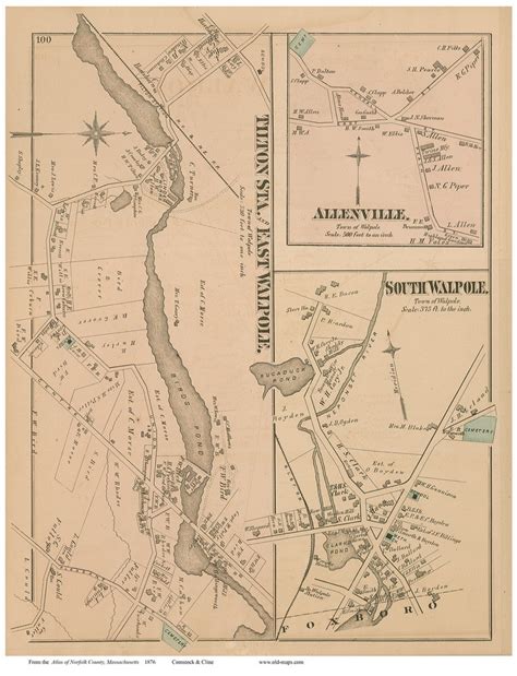 East Walpole Tilton Station Allenville And South Walpole Villages