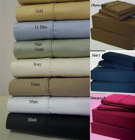 King Waterbed Size 600 Thread Count Egyptian Cotton Percale Sheets Solid