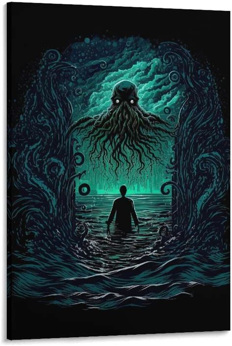 Amazon ALKoy Cthulhu HP Lovecraft Inspired Art Print Lovecraftian