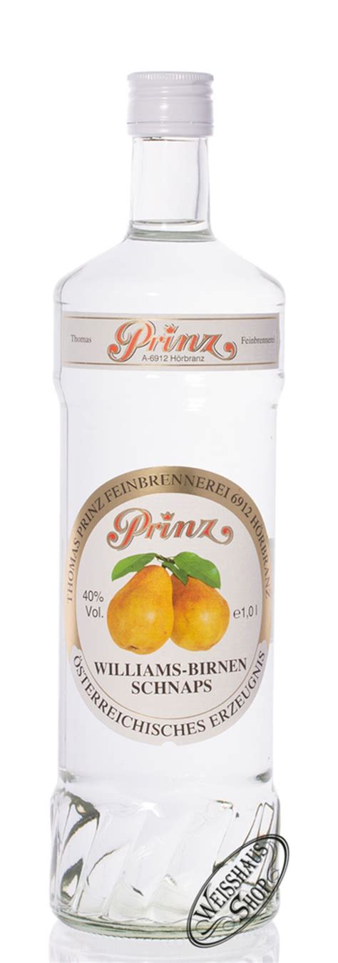 Prinz Williams Birnen Schnaps 40 Vol 1 0l Weisshaus Shop