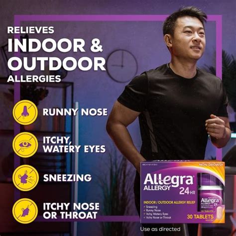 Allegra Allergy 24Hr Non Drowsy Tablet 180mg 30Ct