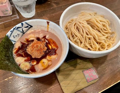 『辛辛魚つけめん（辛さ控えめ）＋太麺に変更（中盛）』麺処 井の庄のレビュー ラーメンデータベース