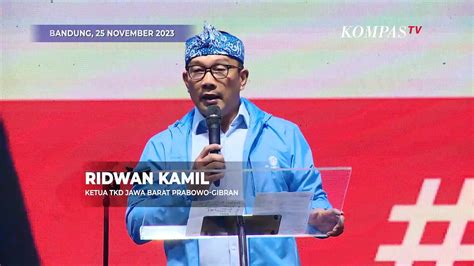 Ridwan Kamil Ungkap Alasan Mau Jadi Ketua Tkd Jabar Prabowo Gibran