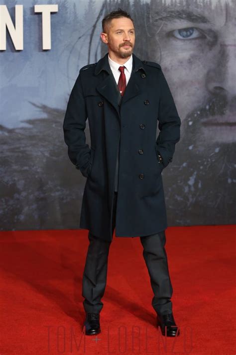 Tom Hardy in Burberry at "The Revenant" UK Premiere | Tom + Lorenzo