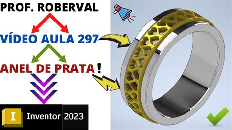 Aula 297 Modelamento do Anel de Prata Coração no Inventor 2023 YouTube