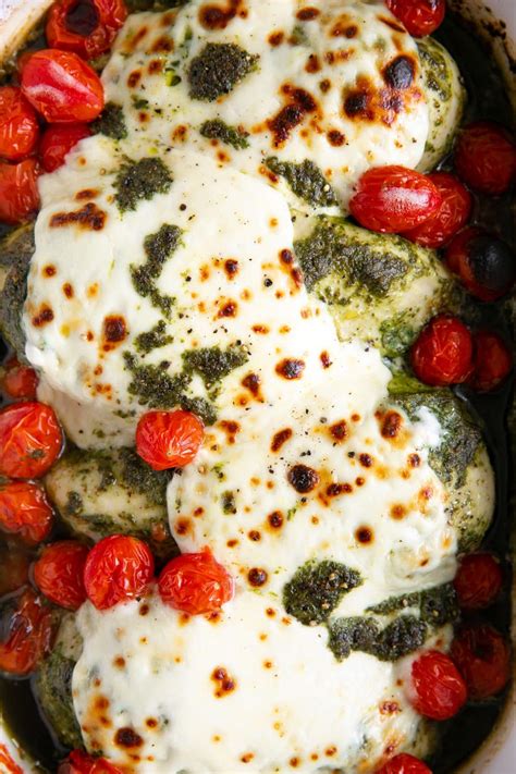 Easy Baked Pesto Mozzarella Chicken The Forked Spoon