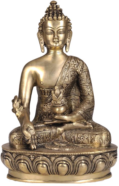 11 Tibetan Buddhist God Bhaishajyaguru Statue Medicine Buddha Brass