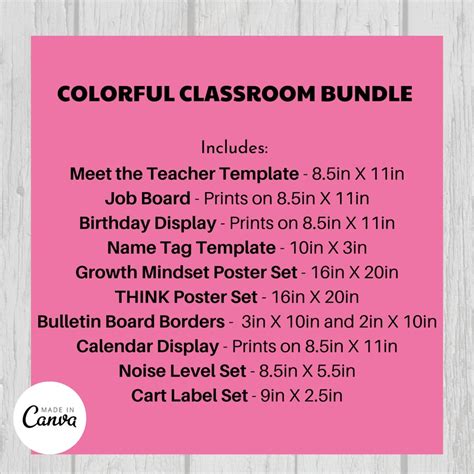 Colorful Classroom Complete Collection Editable Classroom Management Displays Printable Bundle