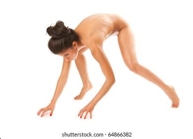 Naked Girl Isolated On White Background Stock Photo 64866382 Shutterstock