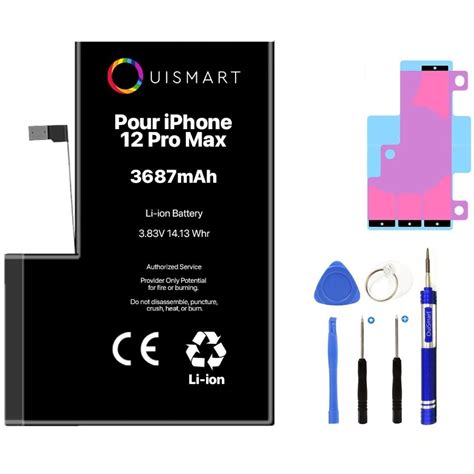 Ouismart Batterie Pour Iphone Pro Max Interne Neuve De Remplacement