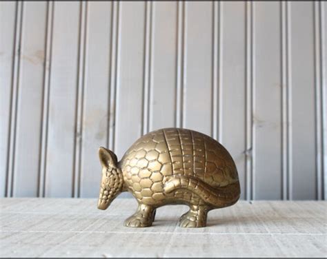 Brass Armadillo // Solid Brass - Etsy