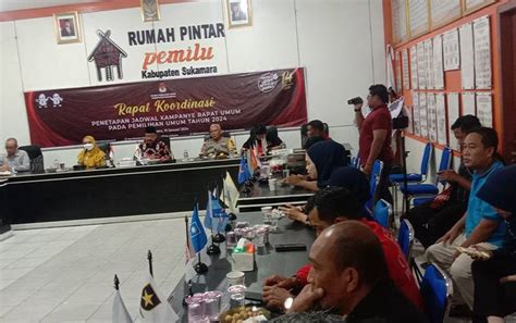 KPU Sukamara Gelar Rakor Penetapan Jadwal Kampanye Terbuka Pada Pemilu 2024