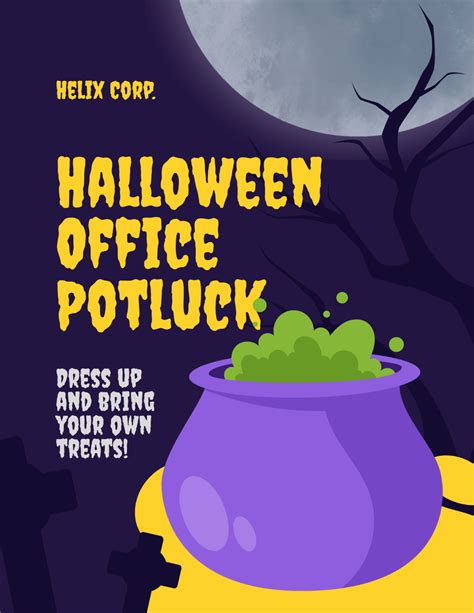 Free Halloween Potluck Flyer Template Edit Online And Download