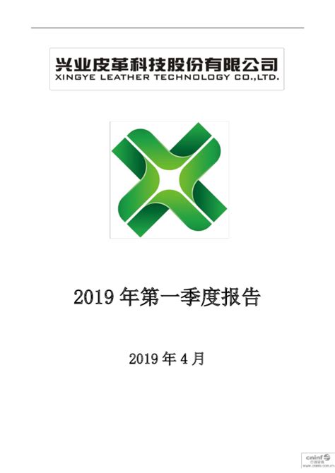 兴业科技：2019年第一季度报告全文