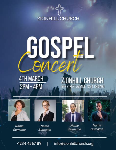 Gospel Concert Flyer Template Postermywall