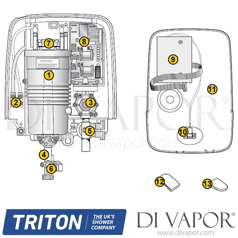 Triton T100e Care New Style Shower Spare Parts Tr Dv 754