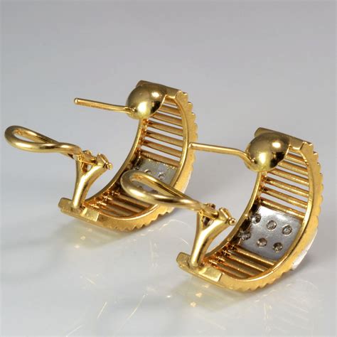 Vintage Omega Back Half Hoop Earrings | 0.25 ctw | – 100 Ways