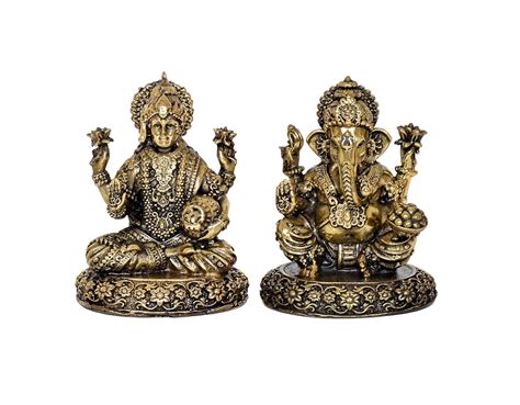 Buy Dattatreya Brass Sitting Lakshmi Ganesh Idol Statue Murti For