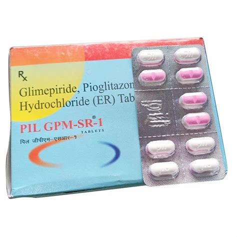 Glimepiride Pioglitazone Metformin Hydrochloride At Rs Strip