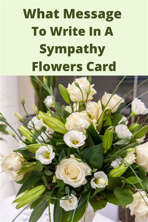 What Message To Write In A Sympathy Flowers Card