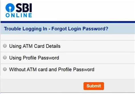 How To Reset Sbi Net Banking Password Using Profile Password