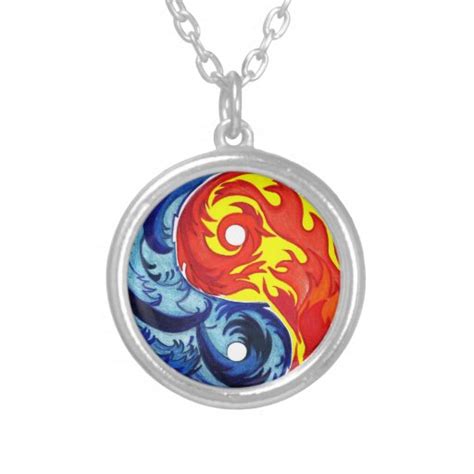 Fire and Ice Yin-Yang Pendant | Zazzle