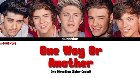 One Direction One Way Or Another Color Coded Lyrics Eng Esp YouTube