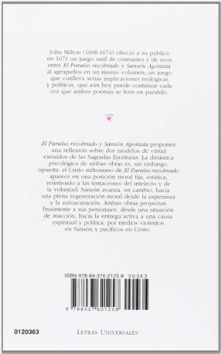 El Paraíso Recobrado Sansón Agonista letras Universales Cuotas sin