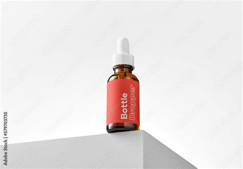 Mockup Of Beauty Serum Product Bottle With Customizable Label Available