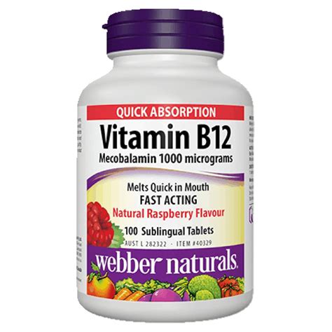 Webber Naturals Vitamin B12 1000 Mcg Rasp