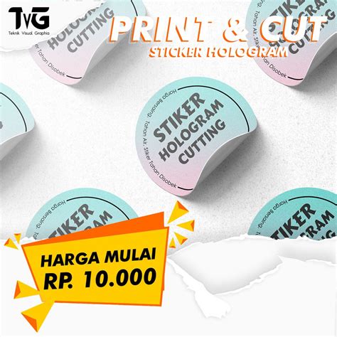 Jual Cetak Stiker Hologram A3 Label Kemasan Produk Makanan Ringan Kue