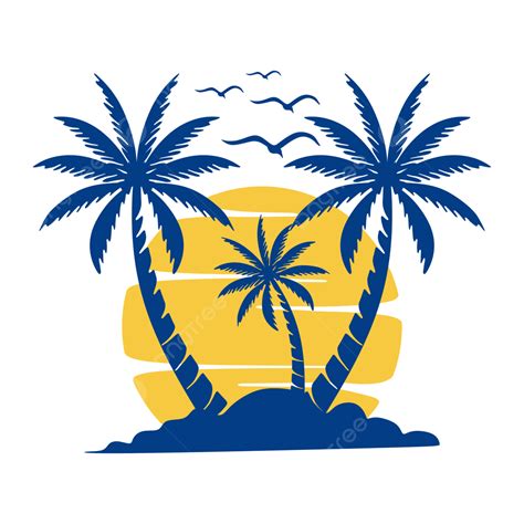 Palm Tree Beach Vector