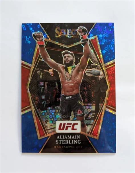 PANINI SELECT UFC 2022 99 Aljamain Sterling Premier Level Blue Disco