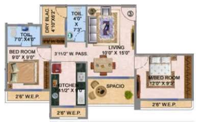 Bhk Apartment Flat For Sale In Mehta Amrut Pearl Gauripada Mumbai