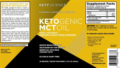 Keto Science Ketogenic MCT Oil - Windmill Vitamins