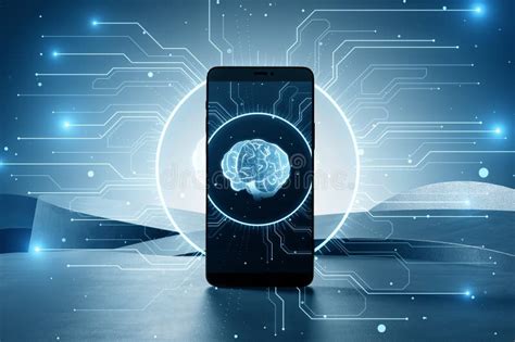 Interfaccia Del Cervello Di Intelligenza Artificiale Su Uno Smartphone