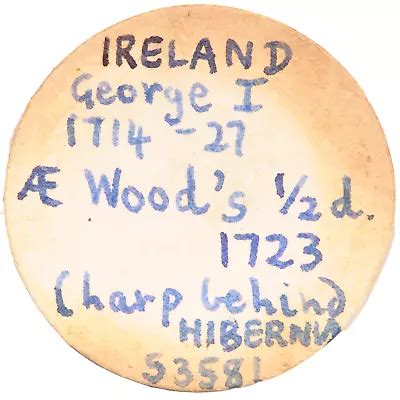 George I Ireland Irish Hibernia Woods Grelly Uk