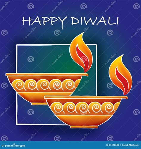 Diwali Greetings stock vector. Illustration of stroked - 27410683