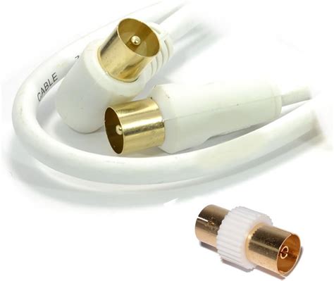 Kenable RF Right Angle TV Aerial Plug Video Cable Amazon Co Uk