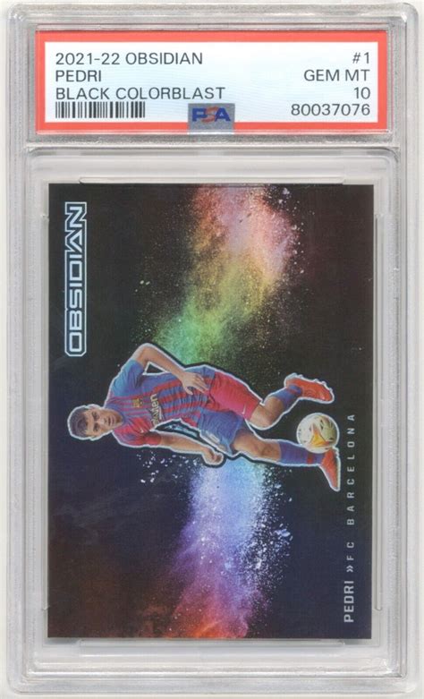 2021 22 Panini Obsidian Black Color Blast 1 Pedri Gem Mint PSA 10