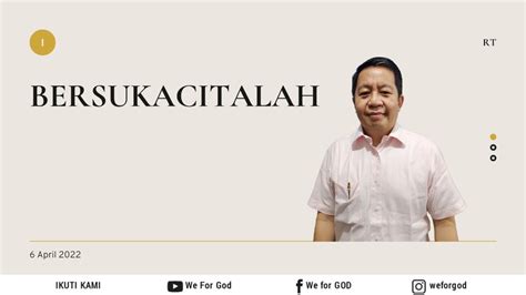 Bersukacitalah Ps Yusuf Manubulu Youtube